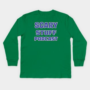 Scary Stuff (Purple) Kids Long Sleeve T-Shirt